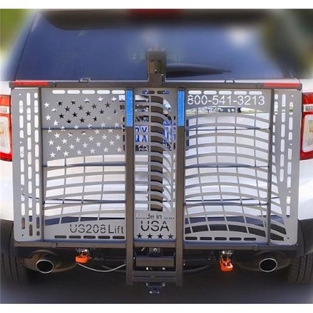 WHEELCHAIR CARRIERS Wheelchair Carrier US208cl3 Patriotic Electric Lift with Class III Hitch Adapter; 2 in. US208cl3
